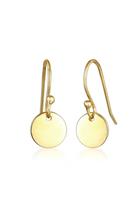 Elli Dames Hangerplaatje Geo Minimal Basic in 925 Sterling Zilver Verguld
