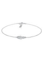 Elli dames hamsa met kristallen in 925 sterling zilver Wit