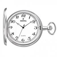 Festina Taschenuhr »UF2022/1 Festina Taschenuhr mit TU Kette F2022/1«, (Analoguhr, Analoguhr), Herren Taschenuhr rund, extra groß (ca. 49mm), Edelstahlgehäuse, Elegant