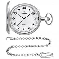 Festina Taschenuhr »UF2024/1 Festina Taschenuhr mit TU Kette F2024/1«, (Analoguhr, Analoguhr), Herren Taschenuhr rund, extra groß (ca. 48mm), Edelstahlgehäuse, Elegant