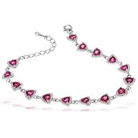 goldmaid Damenarmband 925 Silber mit pinkfarbenen Zirkonia