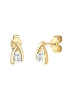 Elli Paar Ohrstecker »Zirkonia 585 Gelbgold«