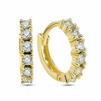 dKeniz Creolen »925/- Sterling Silber vergoldet Halbkranz«