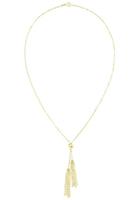Ketting met hanger voor dames, goud 375, kwastje