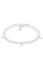 Elli duo set ball chain plaatjes in 925 sterling zilver verguld