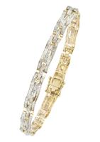 Firetti Armband »in Fantasiekettengliederung, rhodinierte Fassung, ca. 6,2 mm breit«