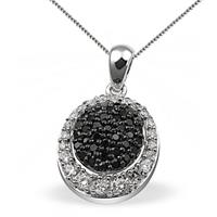 goldmaid Collier Silber 925 schwarz weisse Zirkonia Pavee