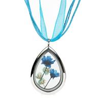 DeMarie Medaillon mit Kette »Edelstahl Blume«