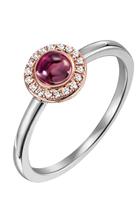 Firetti Fingerring »1,7 mm, rhodiniert, tlw. vergoldet, in Bicolor«, mit Turmalin und Zirkonia