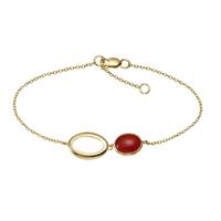 Jamelli Armschmuck »925/- Sterling Silber vergoldet mit Carneol«