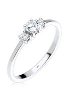 Elli Dames Verlovingsring Sprankelend met Zirkonia Kristallen van verguld 925 Sterling Zilver