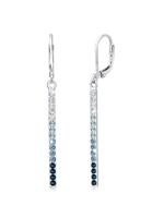 Elli Dames oor hanger Geo staf met kristallen in 925 sterling zilver