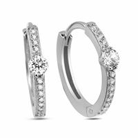 dKeniz Creolen »Cerolen Solitär 925/- Sterling Silber«