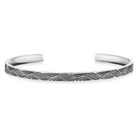 CAÏ Armreif »925/- Sterling Silber oxidiert Wellen«