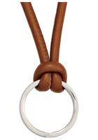Jobo Kette ohne Anhänger, Leder und Edelstahl 45 cm