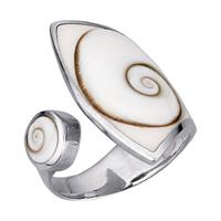 Zeeme Ring »925/- Sterling Silber Muschel weiß«