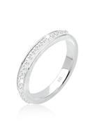 Elli Dames Bandring Sprankelend Elegant met kristallen in verguld 925 Sterling Zilver Wit