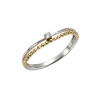 CELESTA Ring »375/- Gelbgold bicolor Zirkonia«