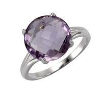 Zeeme Ring »925/- Sterling Silber rhodiniert Amethyst«
