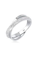 Elli Dames Wikkel Modern met wit Emaille in 925 Sterling Zilver