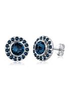 Elli Dames oorsteker Royal met witte kristallen in 925 sterling zilver