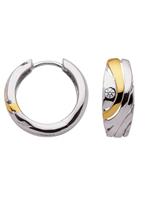 Adelia´s Paar Creolen »Silber 925 Sterling Silver Ohrringe - Creolen«, 925 Sterling Silber mit Zirkonia Ø 1.69 cm