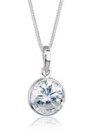 Elli Dames Solitaire Klassiek Elegant met Cubic Zirconia Kristallen in 925 Zilver