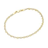 Luigi Merano Armband »Armband Singapurkette bicolor, Gelbgold 375«