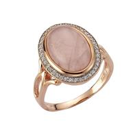 Zeeme Ring »925/- Sterling Silber rotvergoldet Rosenquarz«