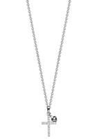 NANA KAY Kette mit Anhänger "Kreuz/Herz, Sweet Talisman, ST765", mit Zirkonia