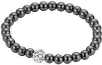 Firetti Armband met hematiet en kristallen