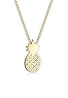 Elli dames ananas fruit zomer in 925 sterling zilver verguld