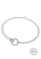 Elli Dames Cirkel Sprankelend Elegant met Kristallen in 925 Sterling Zilver