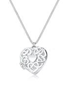 Elli Dames Hart Medaillon Hanger Ornament Speels in 925 Sterling Zilver