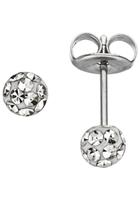 Jobo Paar Ohrstecker, Edelstahl mit SWAROVSKI ELEMENTS