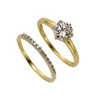 CELESTA Ring-Set »375/- Gelbgold Zirkonia«