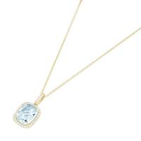 Luigi Merano Goldkette »mit Blautopas und Zirkonia, Gold 375«
