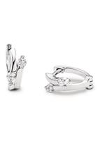 amor hoepel oorbellen voor dames, 925 Sterling zilver, zirkonia synth.