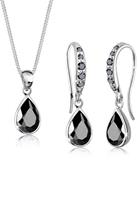 Elli Schmuckset »Tropfen Zirkonia 925 Sterling Silber«