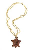 COLLEZIONE ALESSANDRO Lange Kette »Dina«, Anhänger mit Rinde laminiert