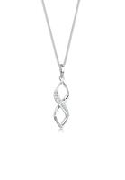 Elli Dames Infinity met kristallen edel in 925 sterling zilver