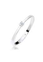 Elli DIAMONDS Dames Verlovingsring met Diamant (0,03 ct) in 925 Sterling Zilver