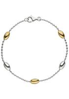 Jobo Silberarmband, 925 Silber bicolor vergoldet 19 cm