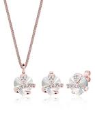 Elli Dames hart motief kostbaar met kristallen in 925 sterling zilver