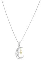 Firetti Kette mit Anhänger »Halbmond mit Ornament und Stern, Venezianerkettengliederung, bicolor«