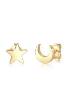 Elli Dames Ster Halve Maan Astro in 925 Sterling Zilver