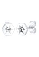 Elli Dames ster zeshoek met kristal in 925 sterling zilver