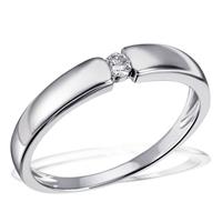 Goldmaid Verlobungsring, 925/- Sterlingsilber 1 Brillant 0,07 ct. SI/H