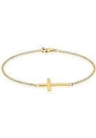 Elli Armband »Kreuz Horizontal Schlicht 925 Silber«