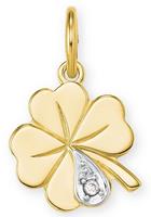 amor Hanger met motief voor dames, goud 585, diamant | klaverblad